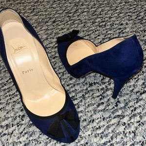 Blue Christian Louboutin pumps